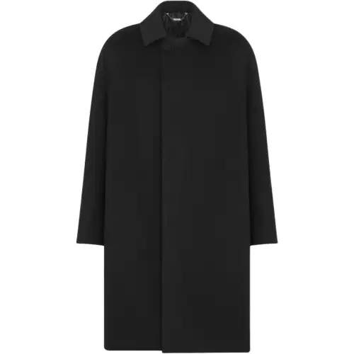 DIOR Coats Men's Black Lapel Moderate