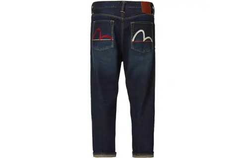EVISU SS19 Tapered Pants Jeans Men's Denim Blue