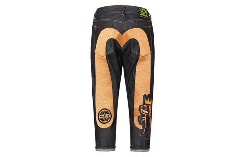 EVISU Jeans Men's Dark Blue Moderate Tapered Pants