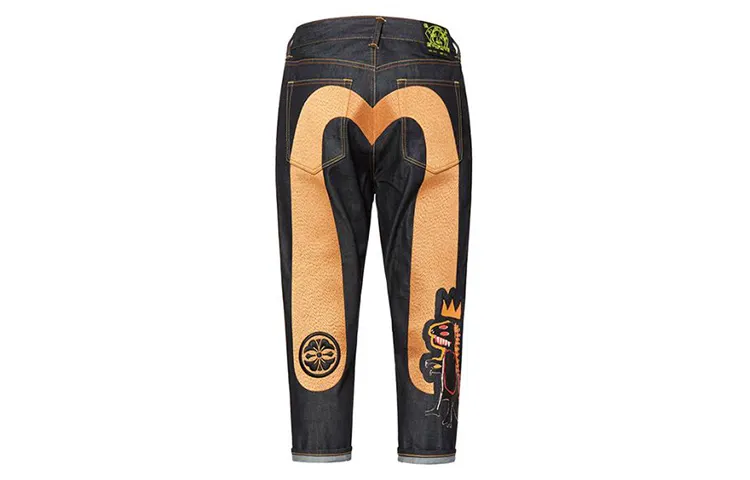 EVISU Jeans Men's Dark Blue Moderate Tapered Pants