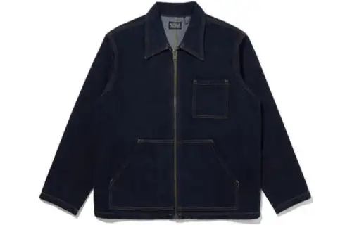 Levis contrast-stitching zip-up jeans jacket