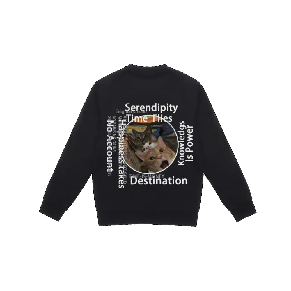 Adidas Sweatshirts Men's Black Crew Neck Moderate Regular