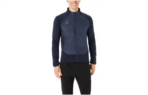 ASICS Jackets Men's Marine Blue Stand Collar Moderate Other