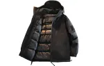 A.X.S.K Puffer Jackets Unisex Hooded Thickened Cargo Puffer Jacket