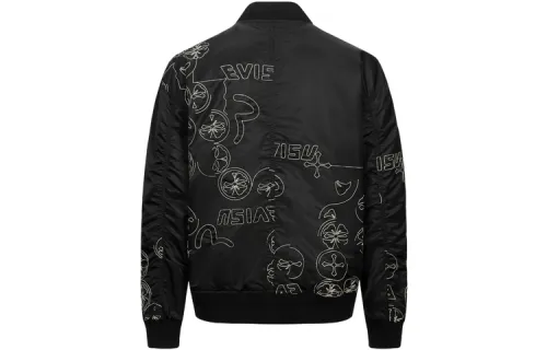 EVISU Jackets Men's Black Baseball Collar Moderate Other