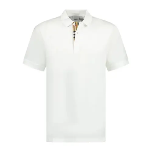 Burberry SS23 Men's Casual Pullover Short Sleeve Polo Shirt White
