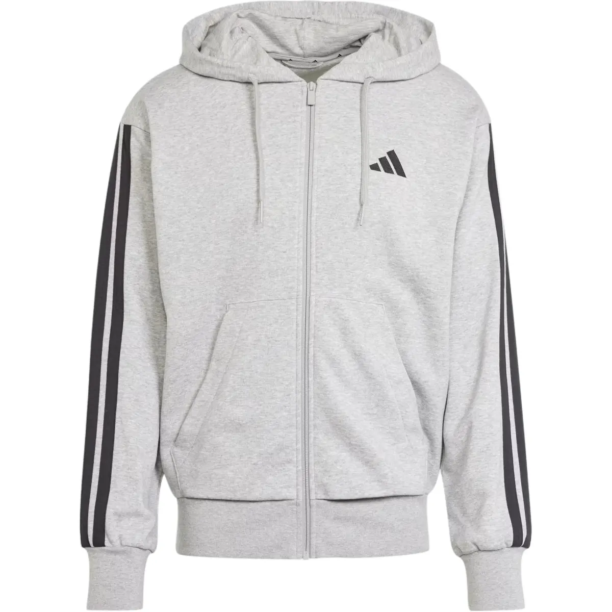 Adidas Essentials 3 Stripes French Terry Full Zip Hoodie