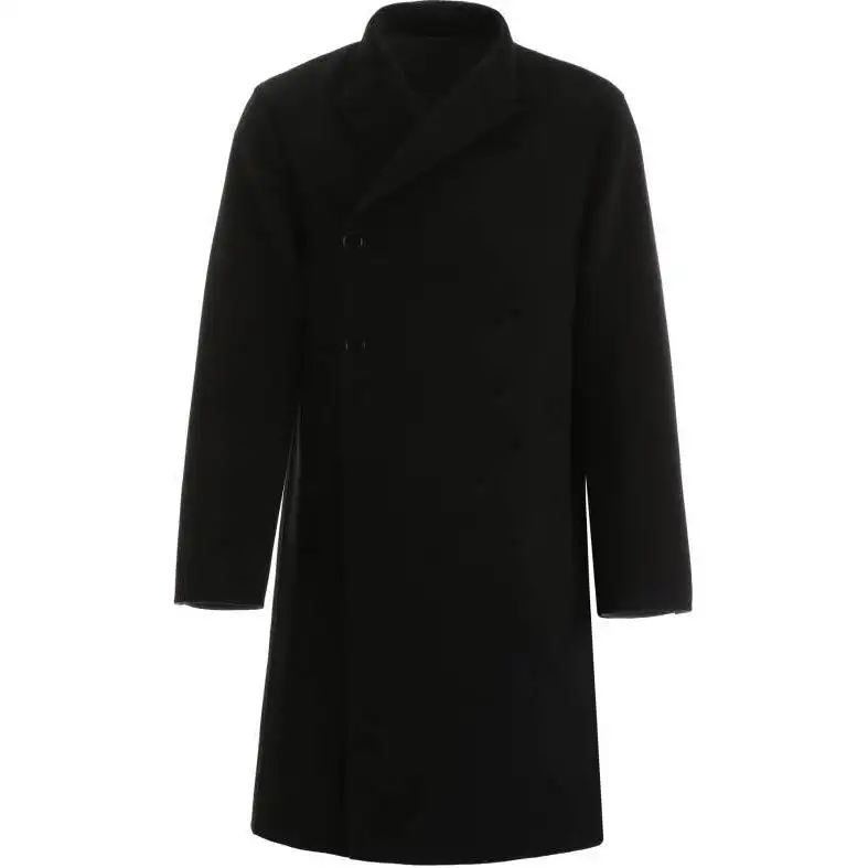 DIOR Coats Men's Black Lapel Moderate Straight Fit