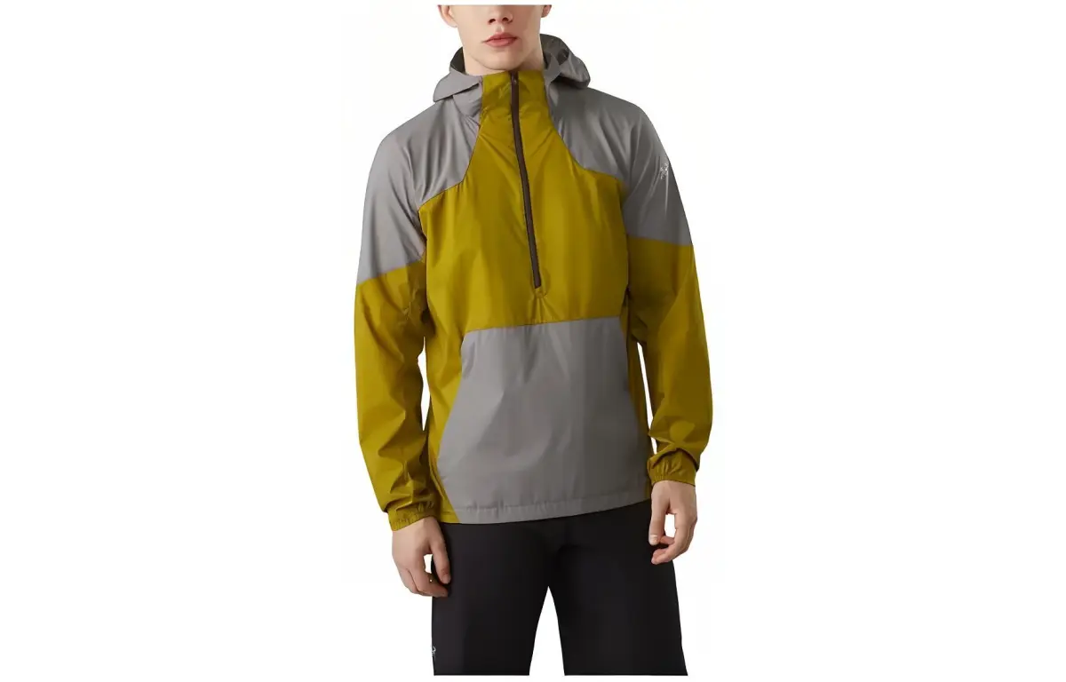 Arc'teryx Stowe Windshell Men's Coat Unisex Gray Yellow
