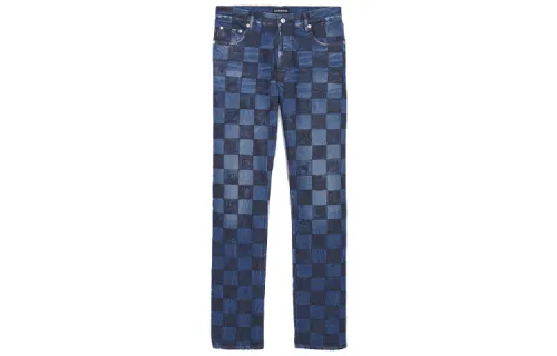 Balenciaga Jeans Men's Dark Blue Moderate Straight Fit Pants