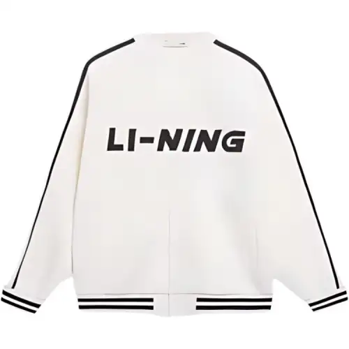 Li Ning Sports Fashion Collection Baseball Jacket Men's Ivory