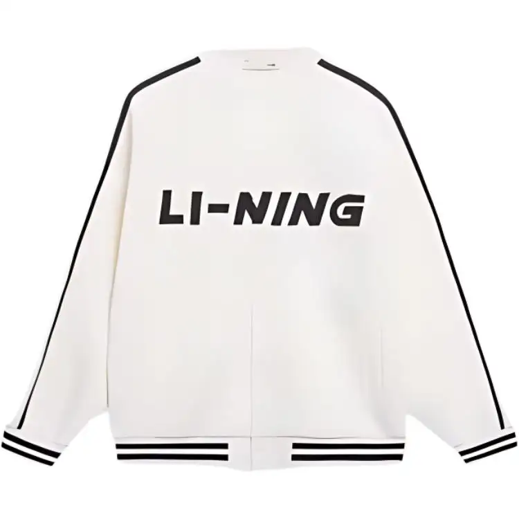 Li Ning Sports Fashion Collection Baseball Jacket Men's Ivory