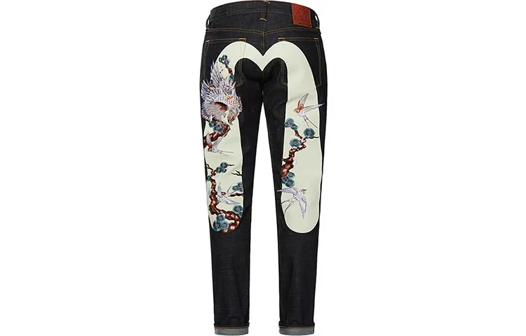 EVISU Tapered Pants Jeans Men's Denim Blue