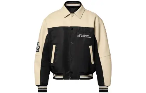 LOUIS VUITTON Pre Owned 2010s Logo patch Varsity Jacket