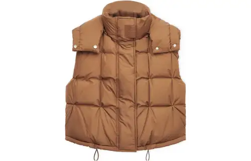 LOEWE Puffer Vest In Nylon Vest Women's Sienna Brown