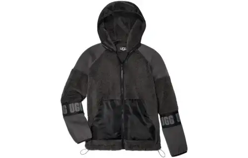 UGG Jackets Unisex Black Hooded Moderate Other