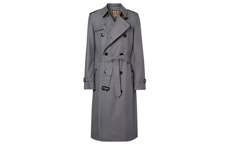 Burberry Trench Coat Men's Medium Gray
