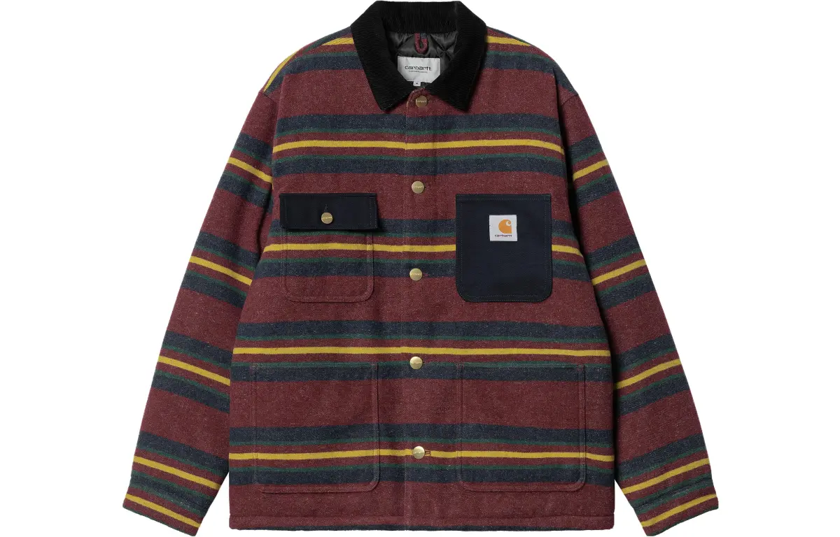 Carhartt Wip Oregon striped flannel jacket