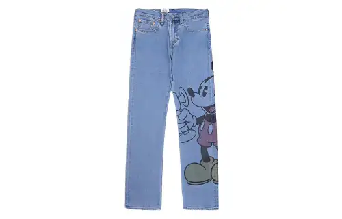 Levis X Disney Jeans Unisex Blue Moderate Straight Fit Pants
