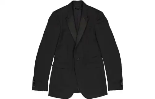 Burberry Jackets Men's Black Lapel Moderate Other