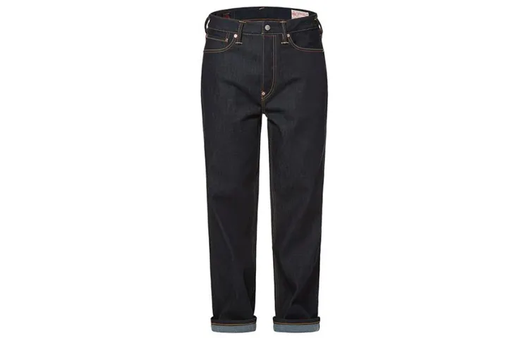 EVISU Tapered Pants Jeans Men's Denim Blue