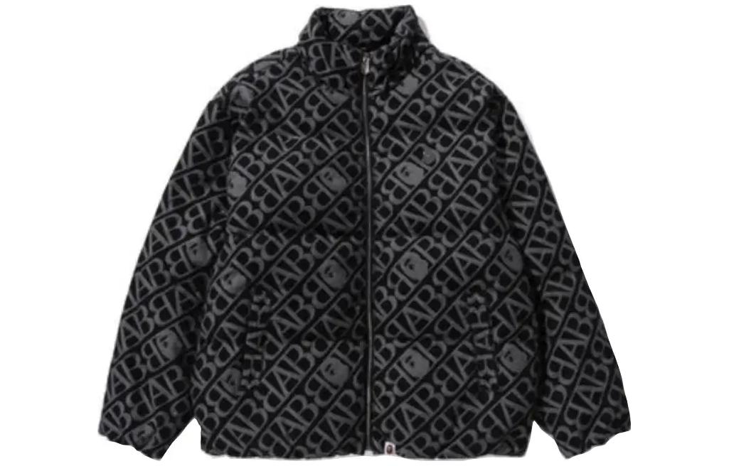 Bape Denim Monogram Puffer Down Jacket
