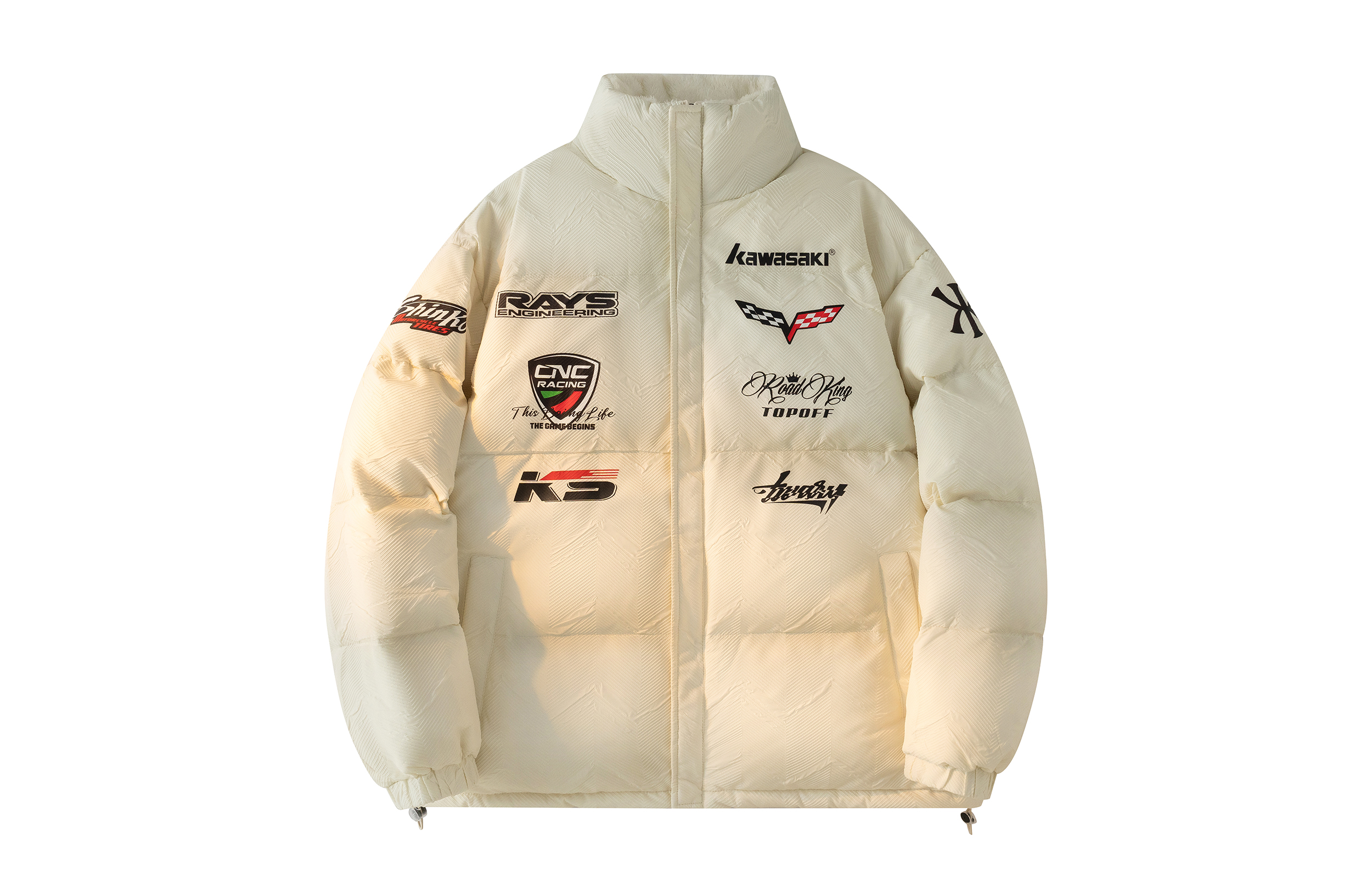 Kawasaki Down Jackets Unisex Stand Collar Thickened Parka Down Jacket
