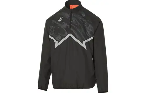ASICS Jackets Men's Black Stand Collar Moderate Other