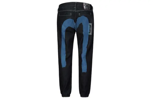 EVISU SS20 Cuffed Pants Jeans Men's Denim Blue