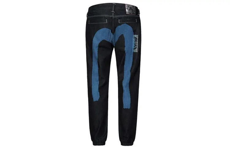 EVISU SS20 Cuffed Pants Jeans Men's Denim Blue