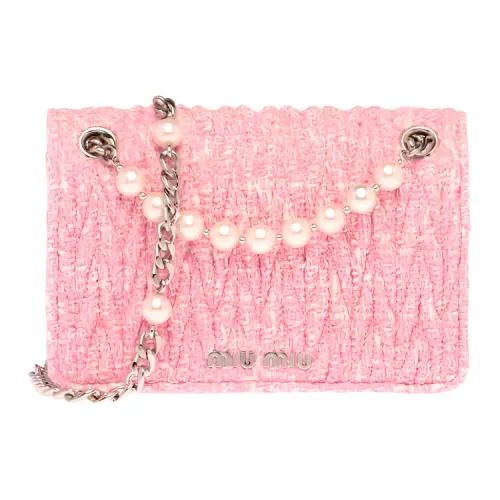 MIU MIU Matelassé Fabric Crossbody Bag, Shoulder Bag Mini Women's Pink