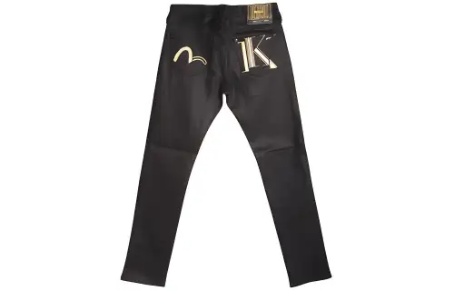 EVISU Tapered Pants Jeans Men's Black