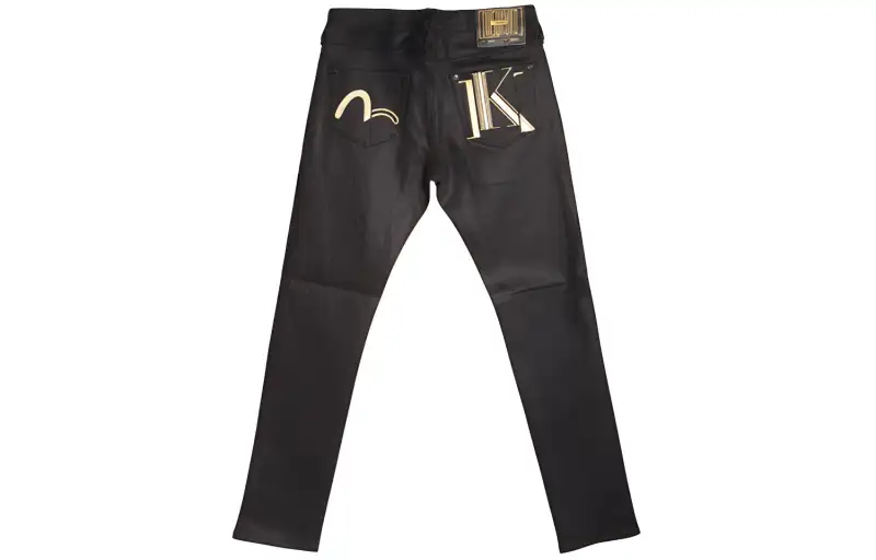 EVISU Tapered Pants Jeans Men's Black