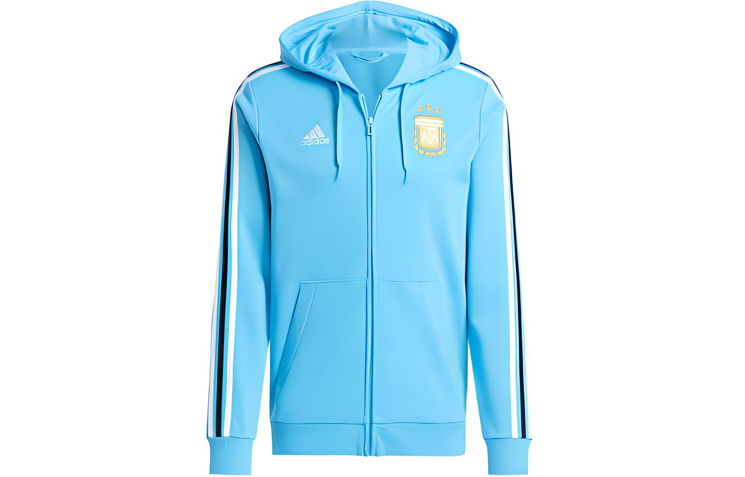 Adidas Argentina Dna Full Zip Hoodie Jackets & Coats Men's Blue