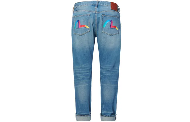 EVISU Jeans Men's Moderate Straight Fit Pants