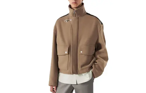 HERMES Jackets & Coats Men's Khaki