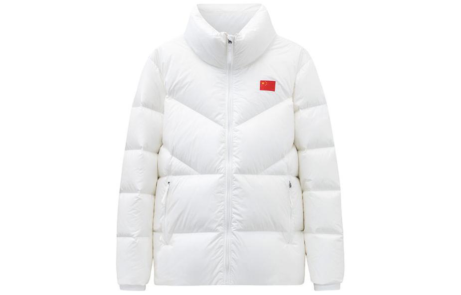 Anta Champion All-Weather Series Stand Collar Casual Sports Long Sleeve Down Jacket Men's Papery White