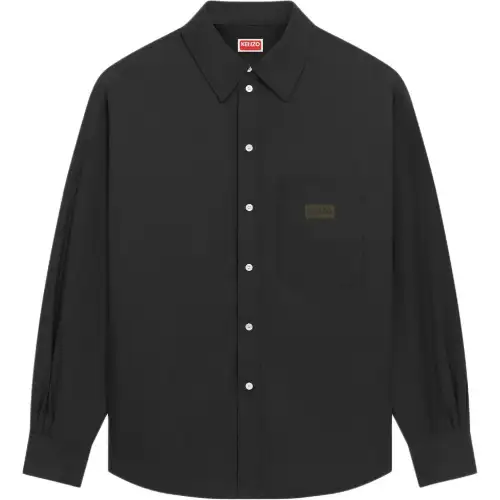KENZO Logo Patch Buttoned Padded Shirt