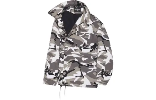 Balenciaga Off Shoulder Military Parka