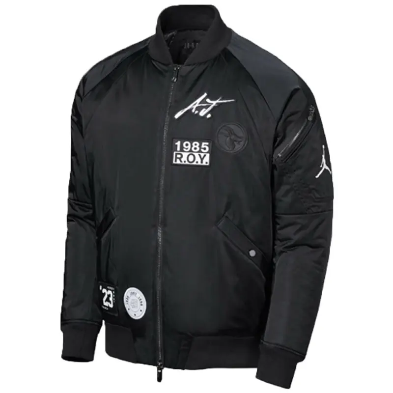 Jordan Jackets Men's Black Baseball Collar Moderate Other