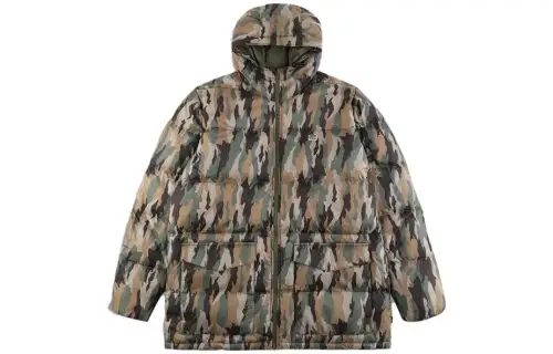 Levis Down Jacket Men's Green Camouflage
