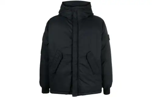 STONE ISLAND Jackets Men's Black Hooded Moderate Other