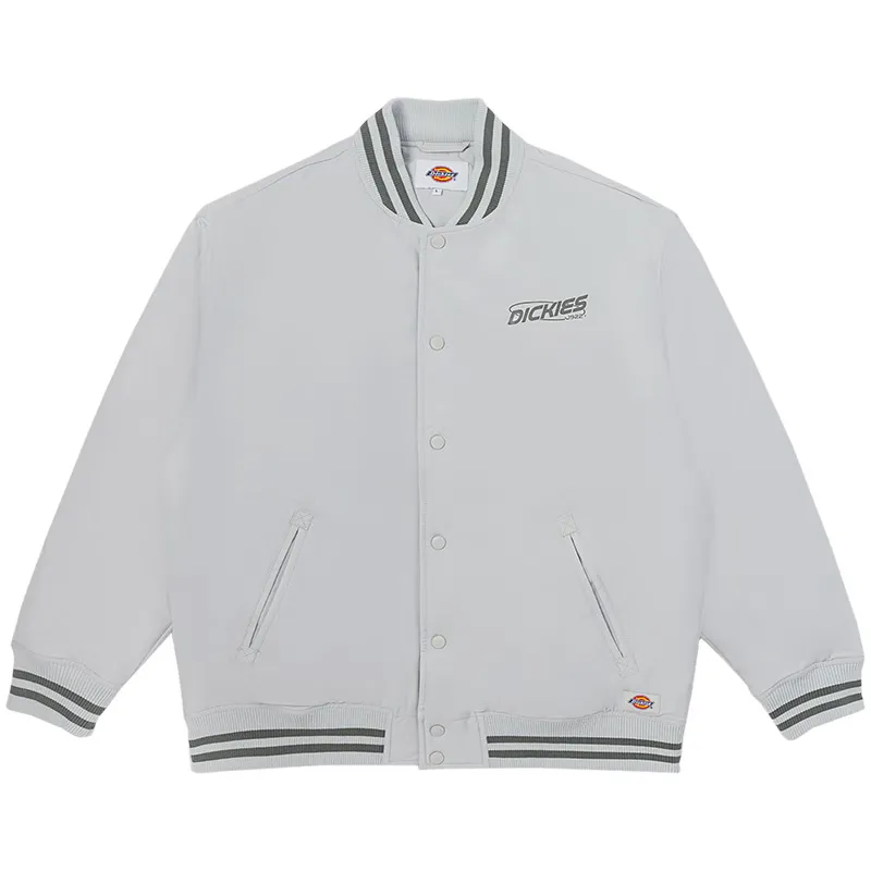 Dickies Baseball Jacket Unisex Light Gray