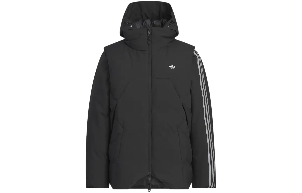 adidas originals X HAMCUS FW23 Hooded Zip-Up Down Jacket Black