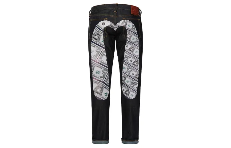 EVISU Jeans Men's Blue Moderate Tapered Pants