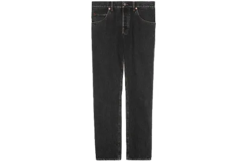 GUCCI Jeans Men's Black Moderate Tapered Pants