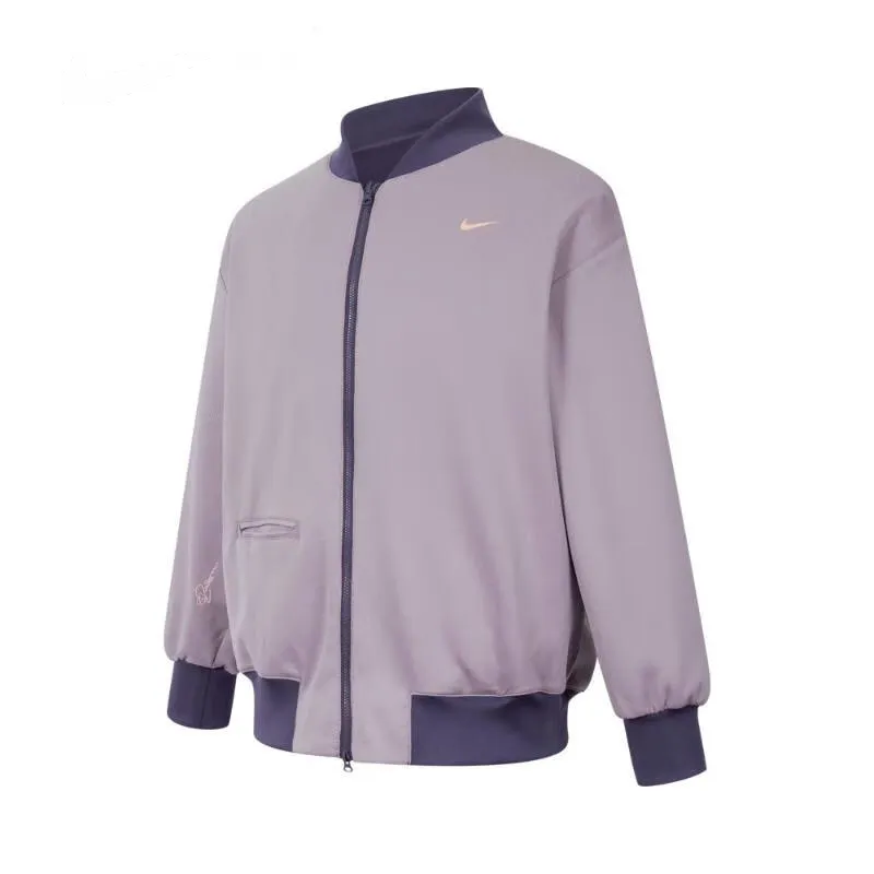 Nike Jackets Men's Light Purple Baseball Collar Moderate Straight Fit