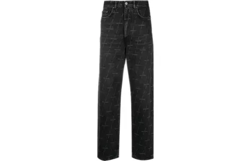 Balenciaga Jeans Regular Fit Men's Denim Black