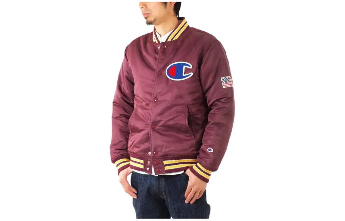 Champion Baseball Jackets Men's Baseball Collar Moderate Straight Fit