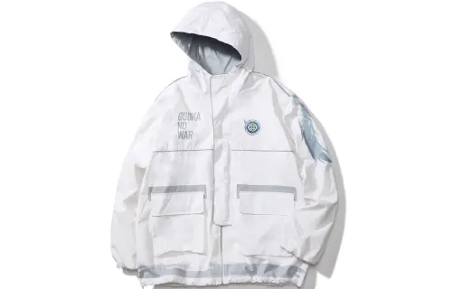 Guuka Trench Coats Unisex Ecru Hooded Moderate Other